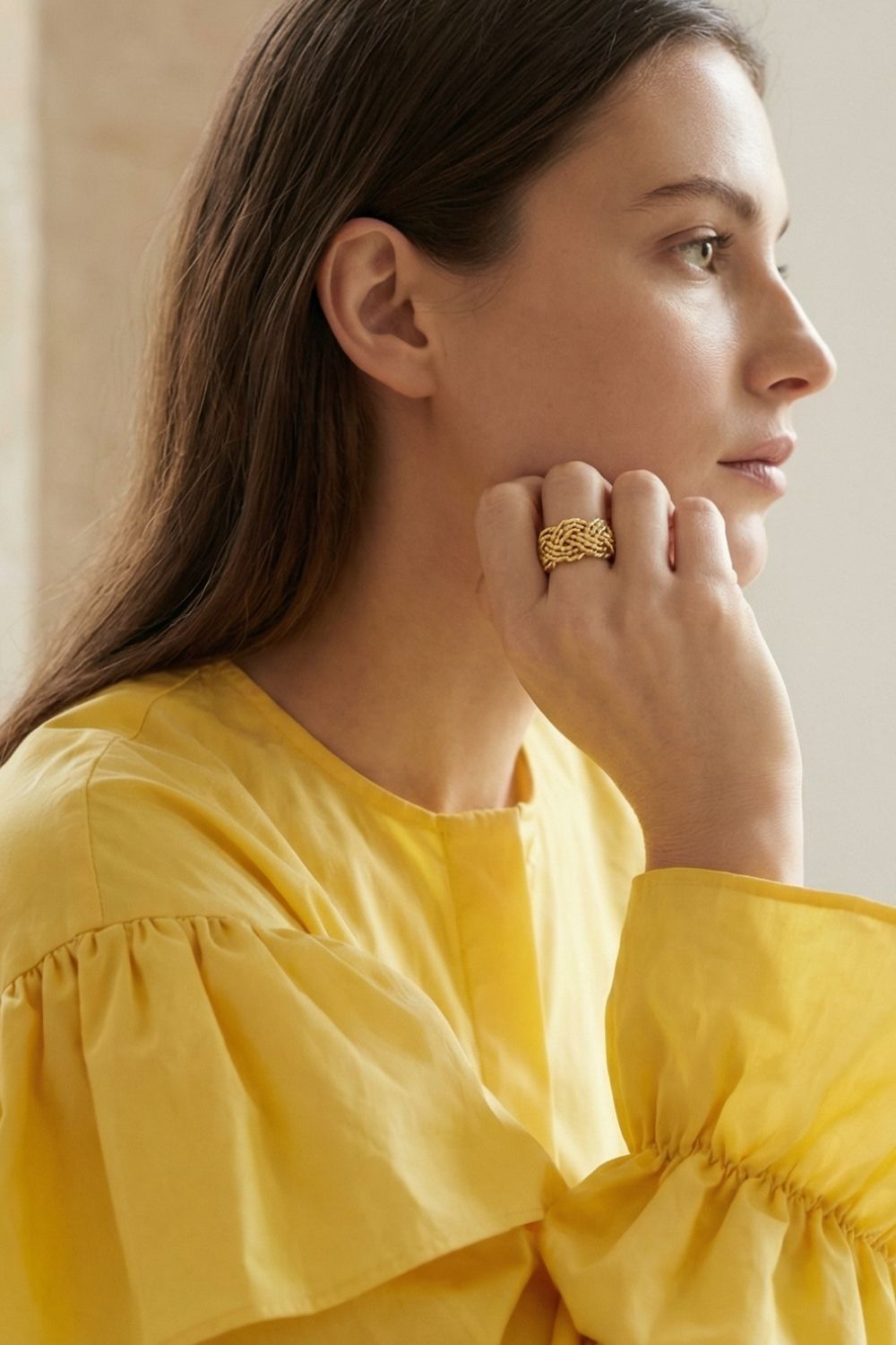 Bague plaqué or 18 carats modèle Amaïa bijou tendance – Jossepo