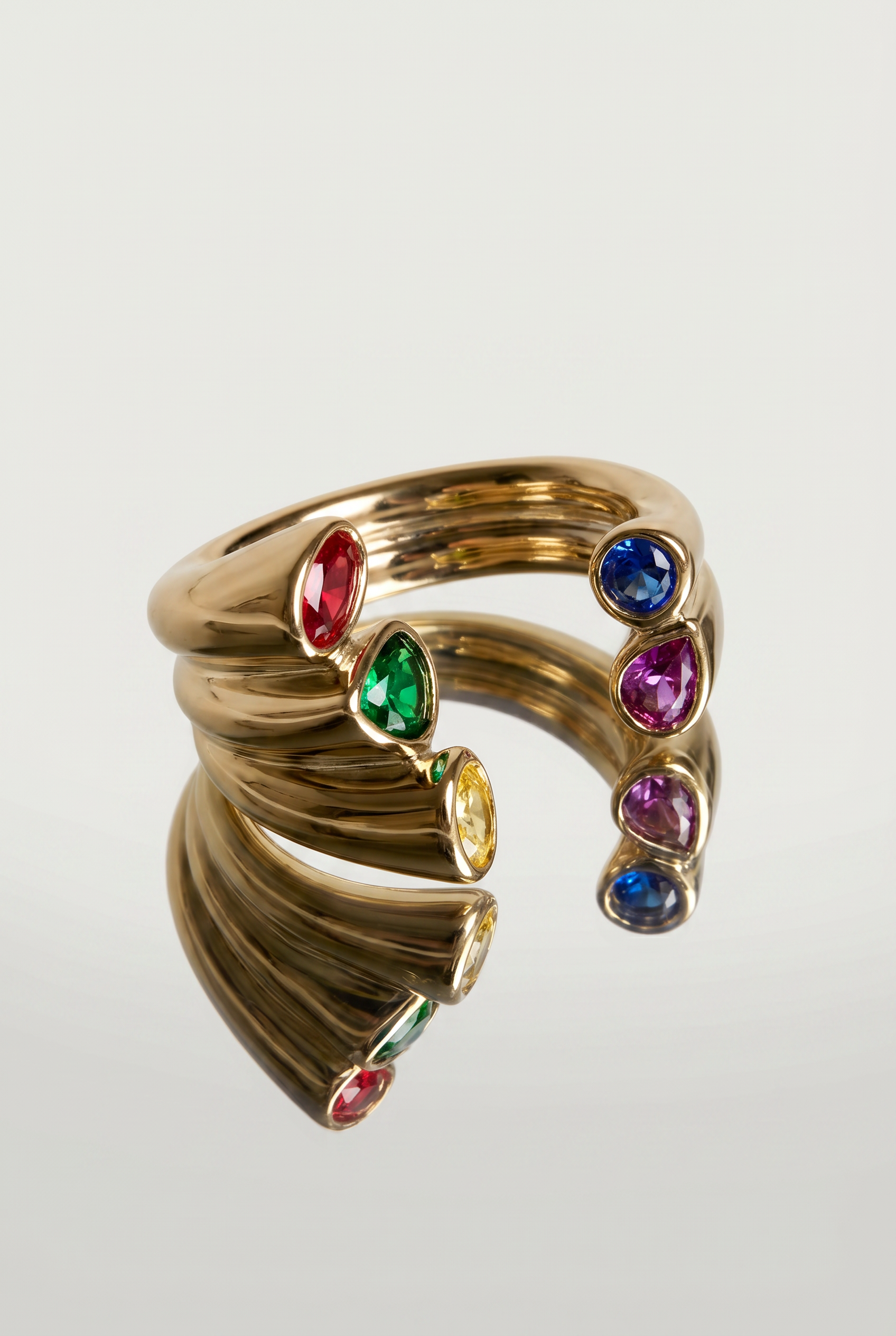 Détail bague Capucine plaqué or 18 carats bijou raffiné – Jossepo