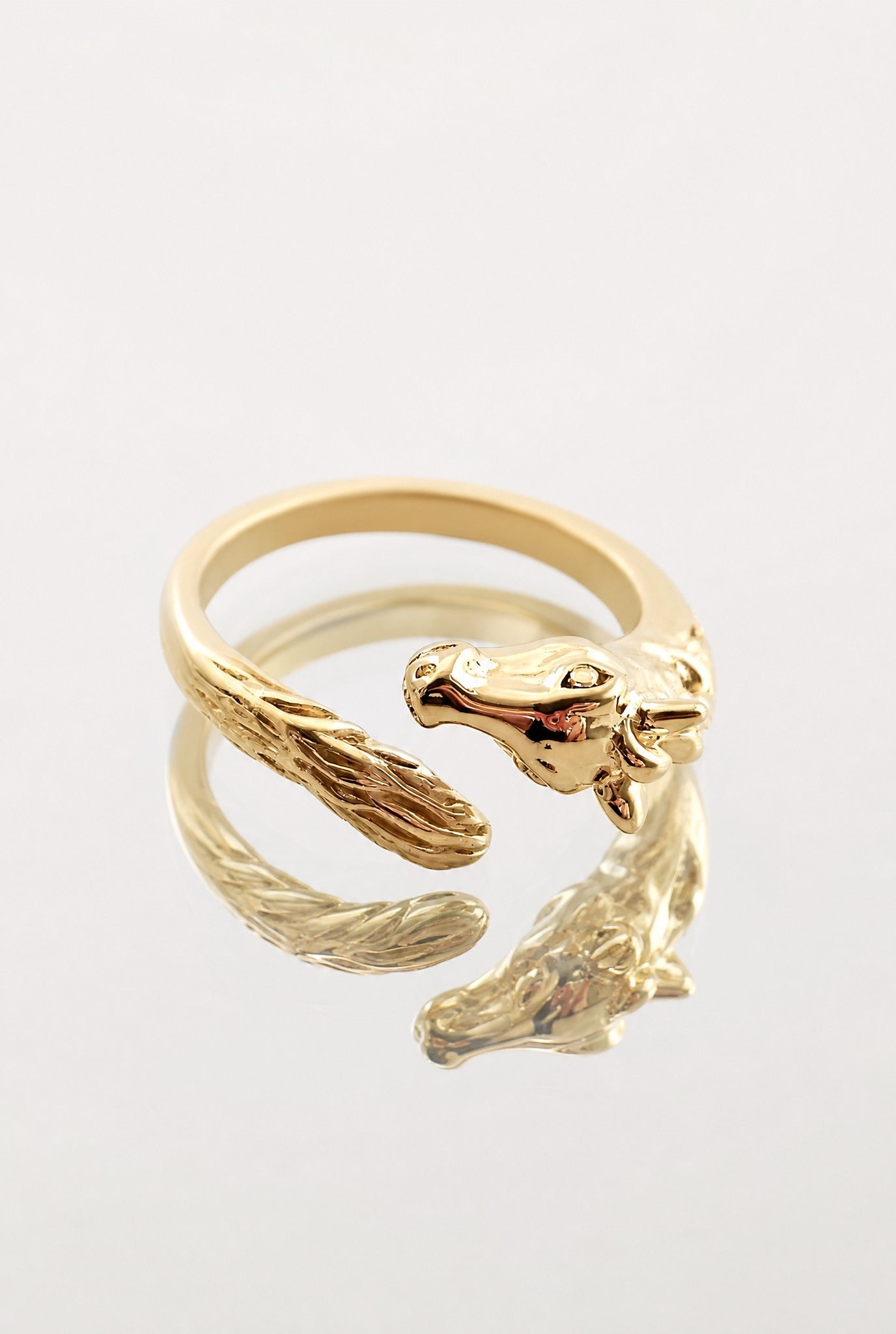 Bague cheval bijou animal plaqué or 18 carats femme – Jossepo