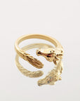 Bague cheval bijou animal plaqué or 18 carats femme – Jossepo