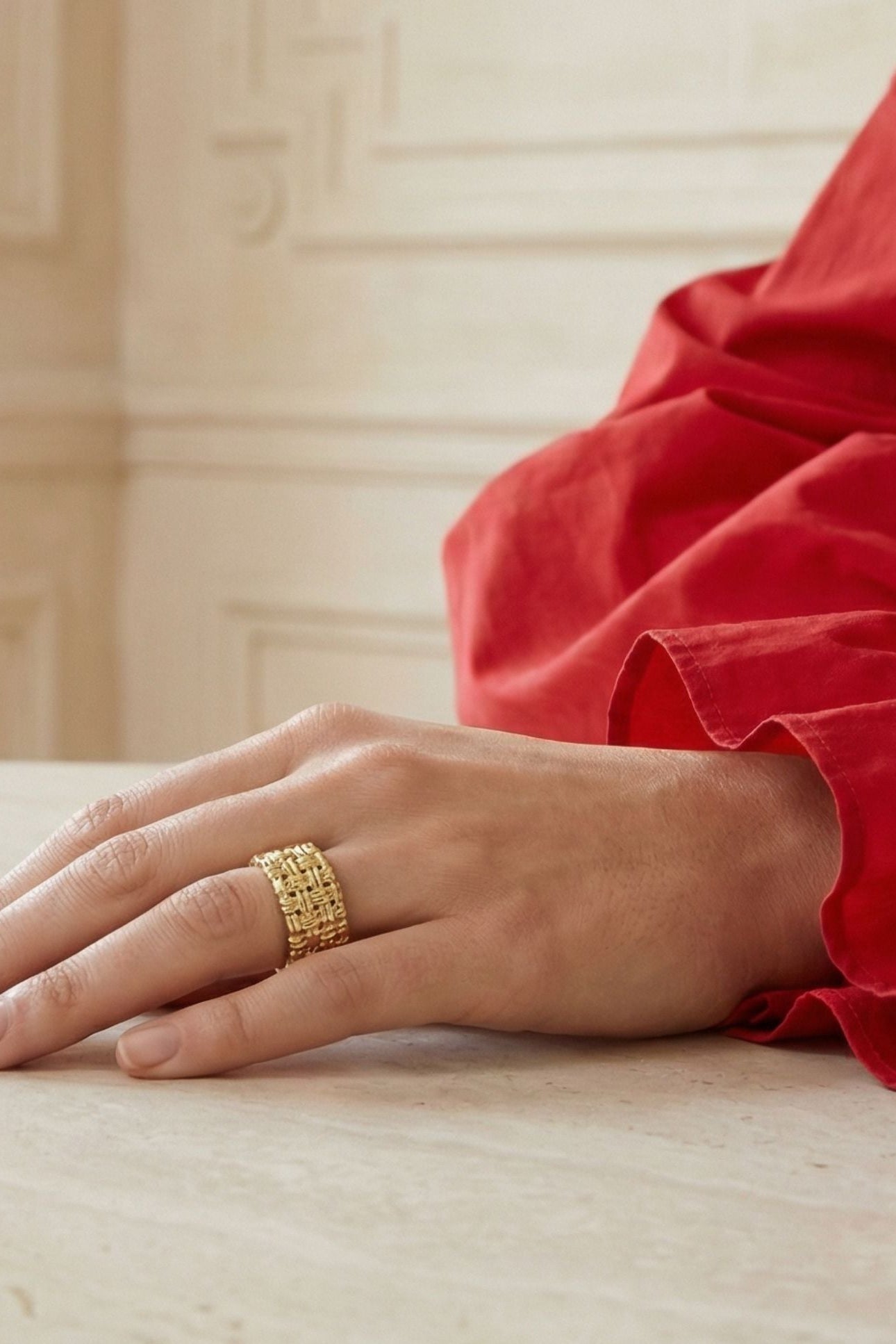 Bague femme Clarisse en plaqué or 18 carats bijou tendance – Jossepo