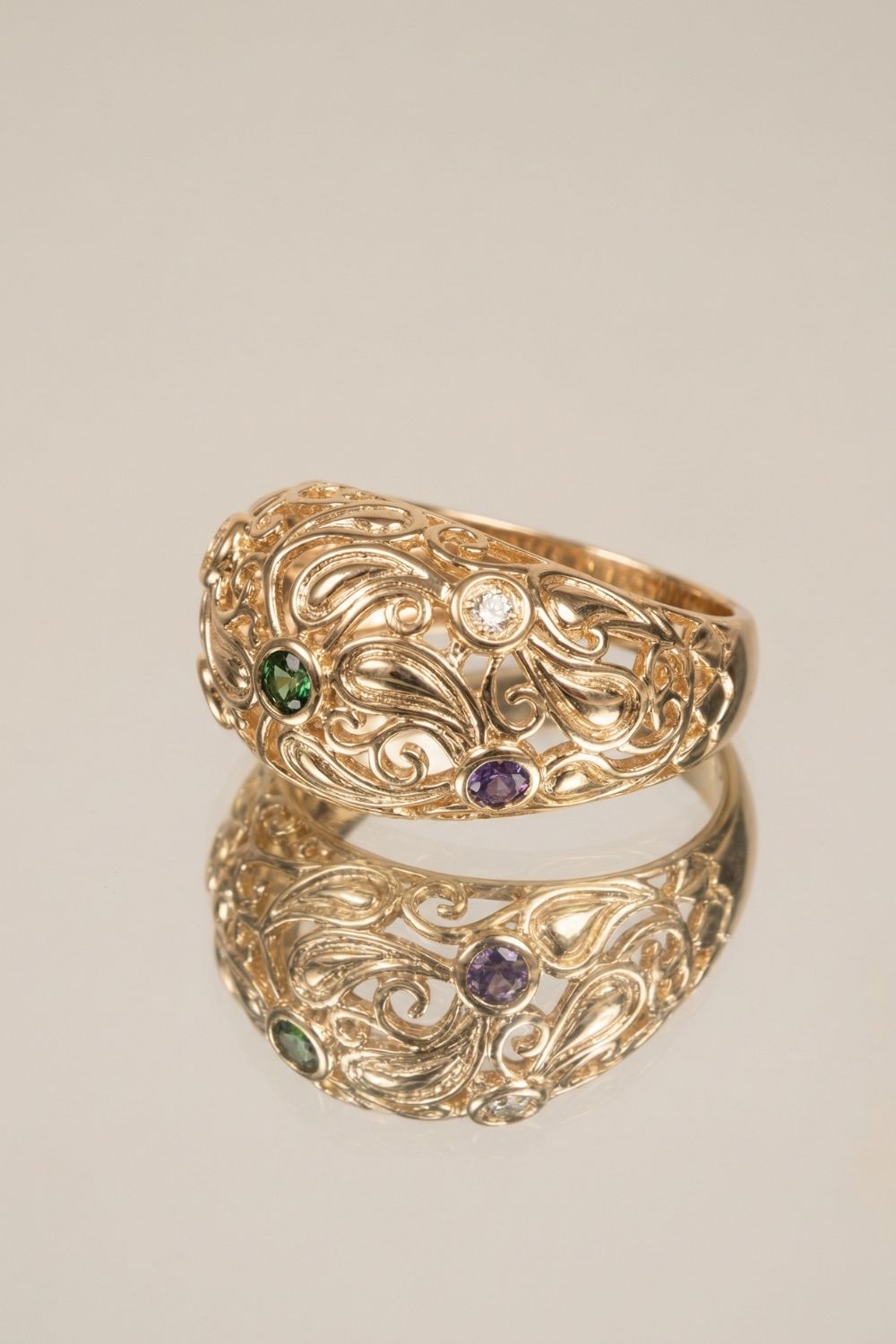 Bague plaqué or 18 carats modèle Clémence bijou tendance – Jossepo