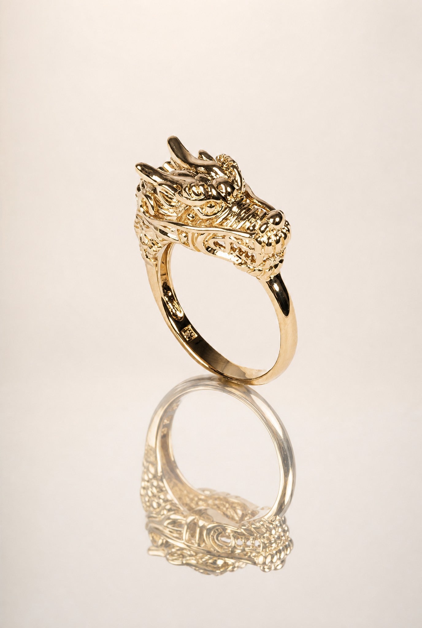 Bague Dragon en plaqué or 18 carats pour femme – Jossepo