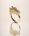 Bague Dragon en plaqué or 18 carats pour femme – Jossepo