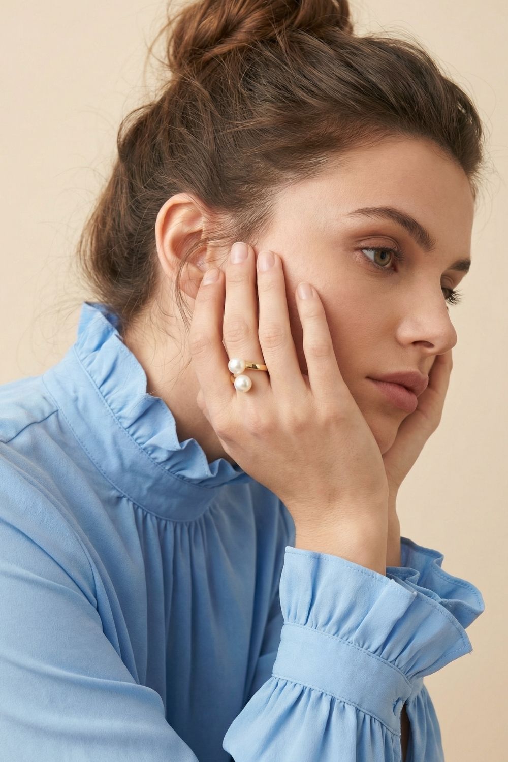Bague plaqué or 18 carats modèle Federica bijou tendance – Jossepo