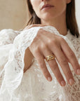 Bague élégante Hilda en plaqué or 18 carats pour femme – Jossepo