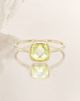 Bague Limoncella plaqué or 18 carats zirconia jaune élégante femme – Jossepo