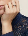 Bague élégante Lucia en plaqué or 18 carats pour femme – Jossepo