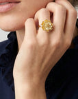 Bague femme Magnolia en plaqué or 18 carats bijou tendance – Jossepo