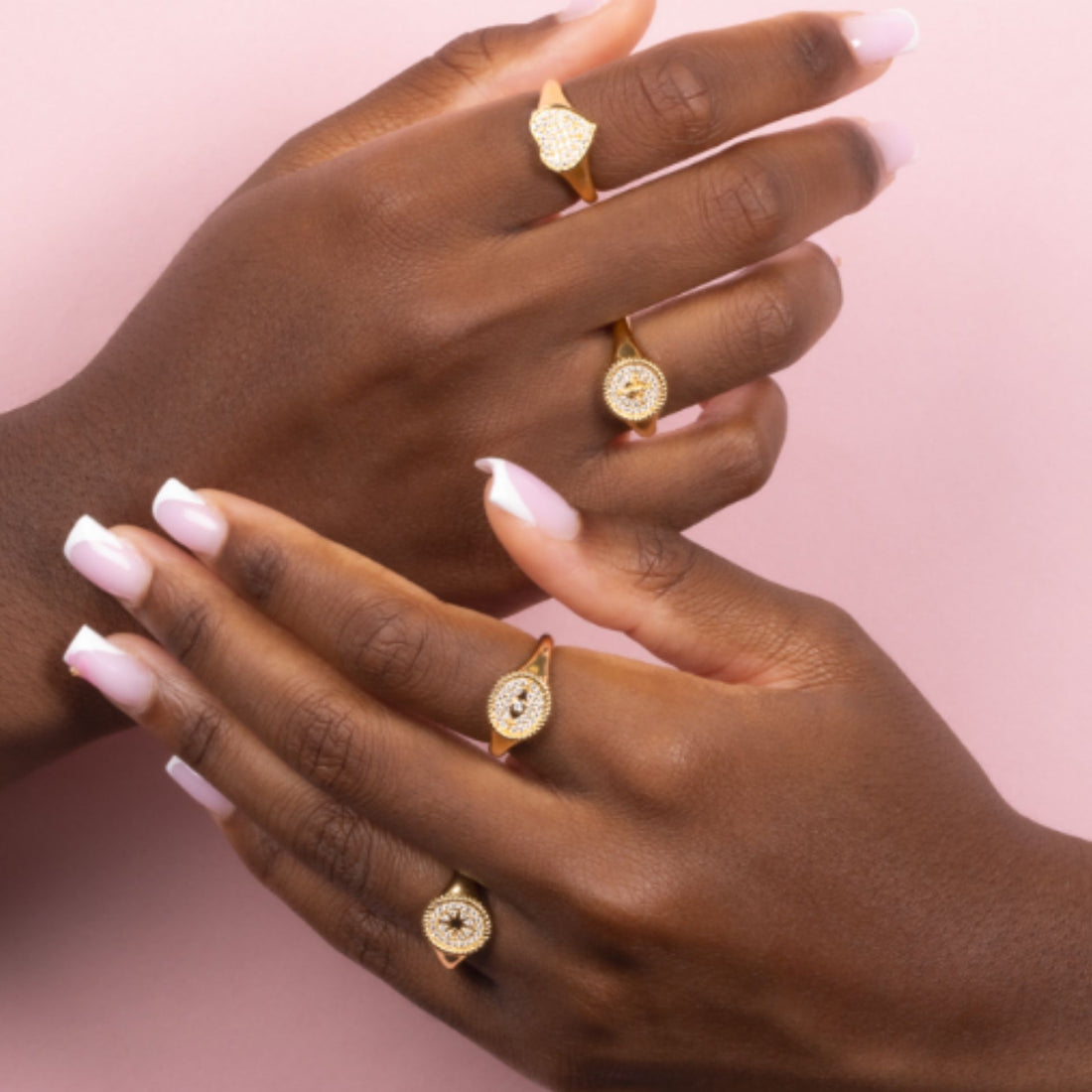 Bague Manon bijou doré design pavé élégant – Jossepo