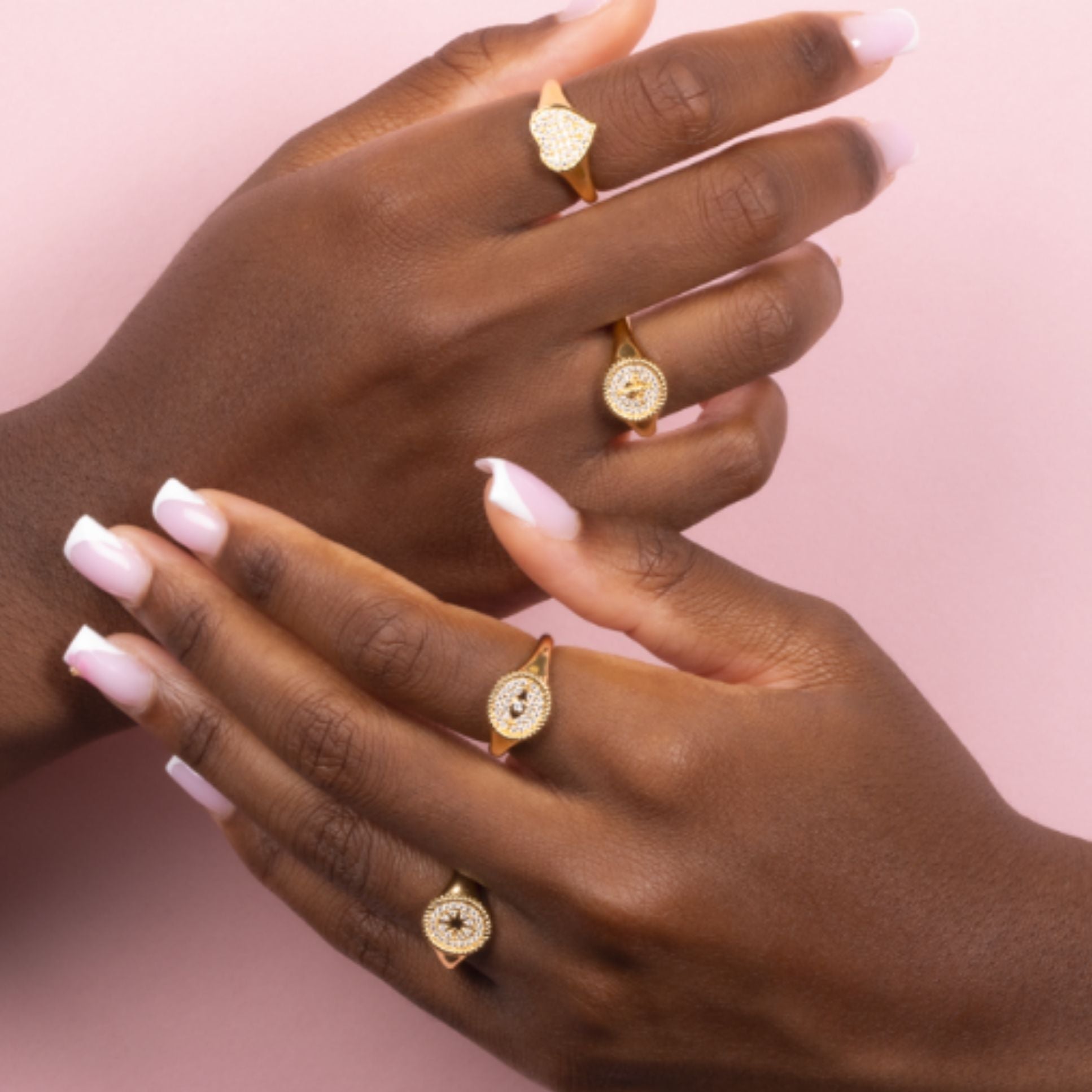 Bague Manon bijou doré design pavé élégant – Jossepo