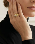 Bague élégante Manuela en plaqué or 18 carats pour femme – Jossepo