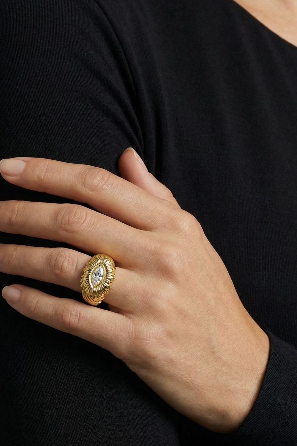 Bague plaqué or 18 carats modèle Manuela bijou tendance – Jossepo