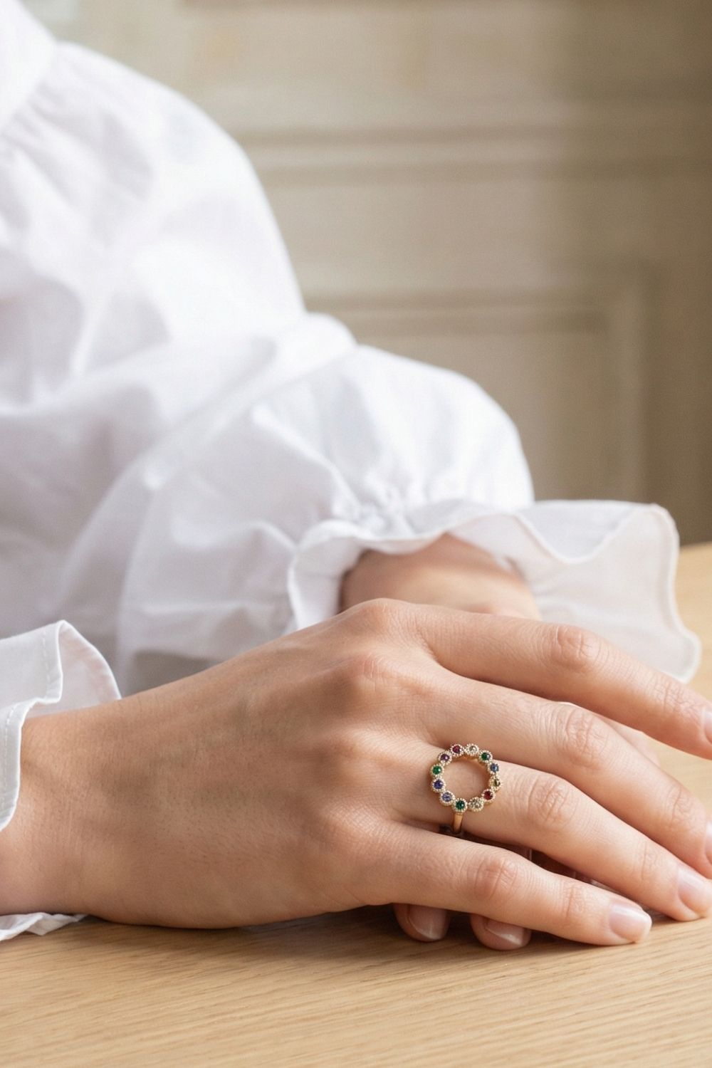 Bague plaqué or 18 carats modèle Marguerite bijou tendance – Jossepo