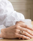 Bague plaqué or 18 carats modèle Marguerite bijou tendance – Jossepo