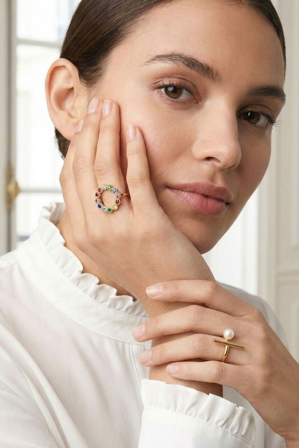 Bague femme Marguerite en plaqué or 18 carats bijou tendance – Jossepo