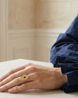 Bague Maudi en plaqué or 18 carats élégante pour femme – Jossepo