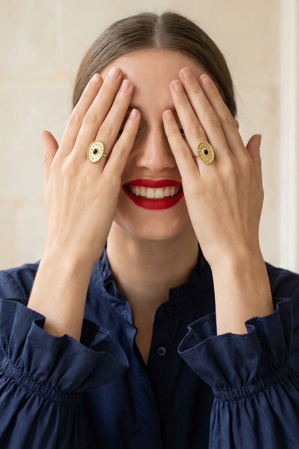Bague plaqué or 18 carats modèle Maudi bijou tendance – Jossepo