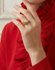 Bague élégante Monica en plaqué or 18 carats pour femme – Jossepo