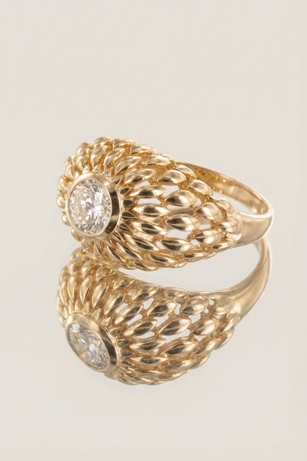 Bague femme Monica en plaqué or 18 carats bijou tendance – Jossepo
