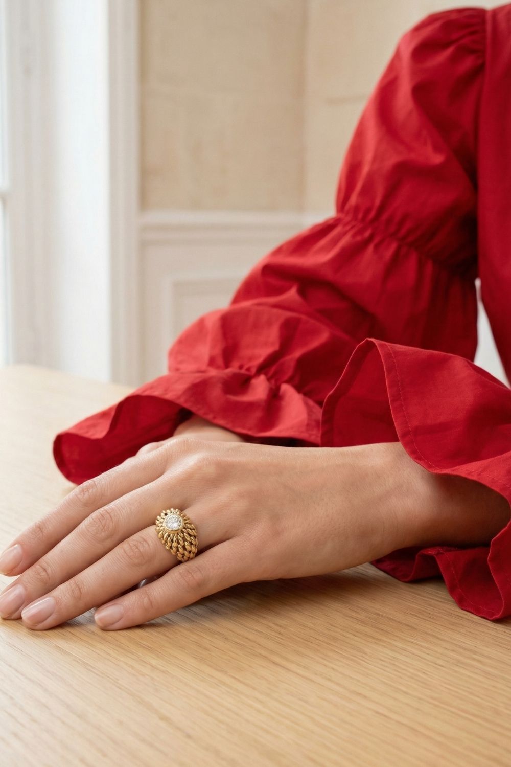 Bague plaqué or 18 carats modèle Monica bijou tendance – Jossepo