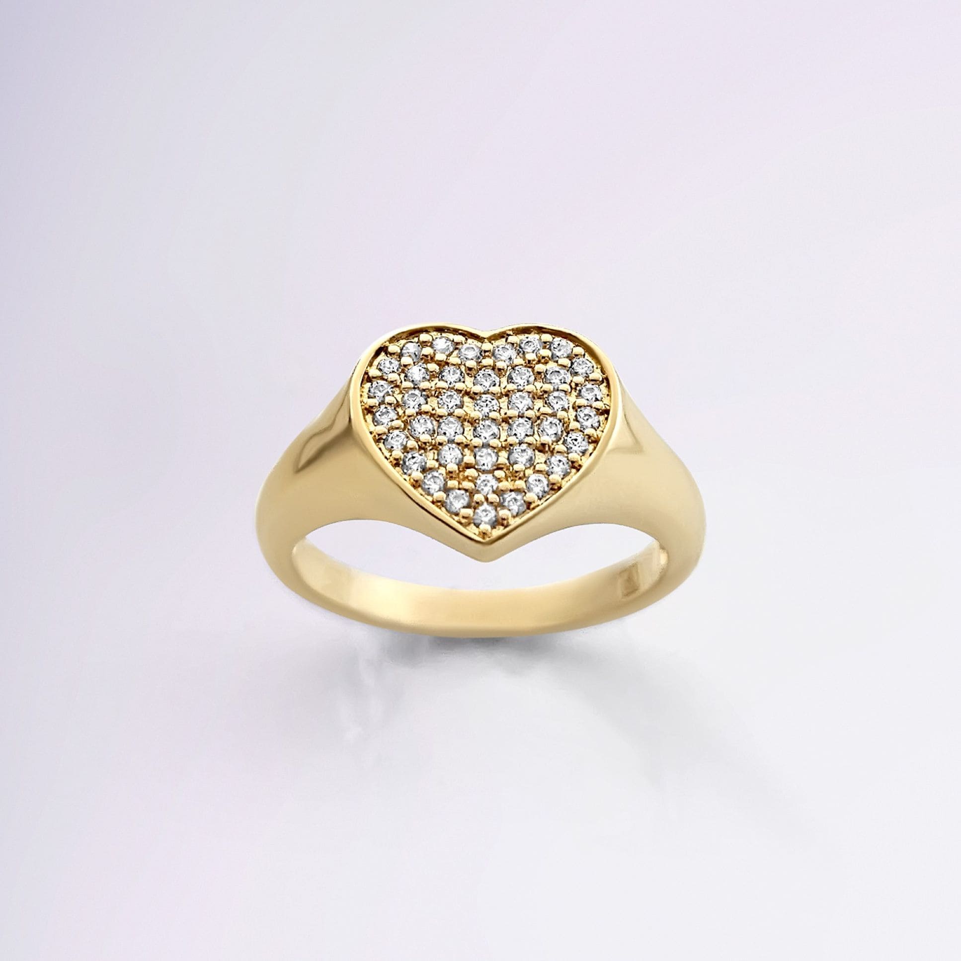 Bijou doré romantique pour femme avec cœur serti