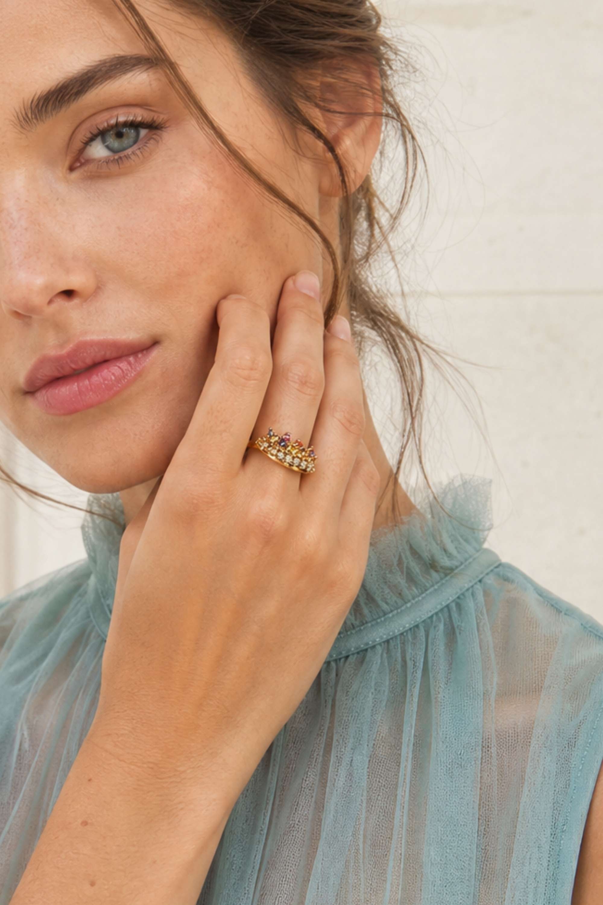 Bague Xaviera tendance femme plaqué or – Jossepo