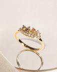 Détail bague Xaviera plaqué or 18 carats bijou raffiné – Jossepo
