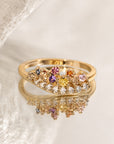 Bague Xaviera plaqué or 18 carats élégante femme – Jossepo