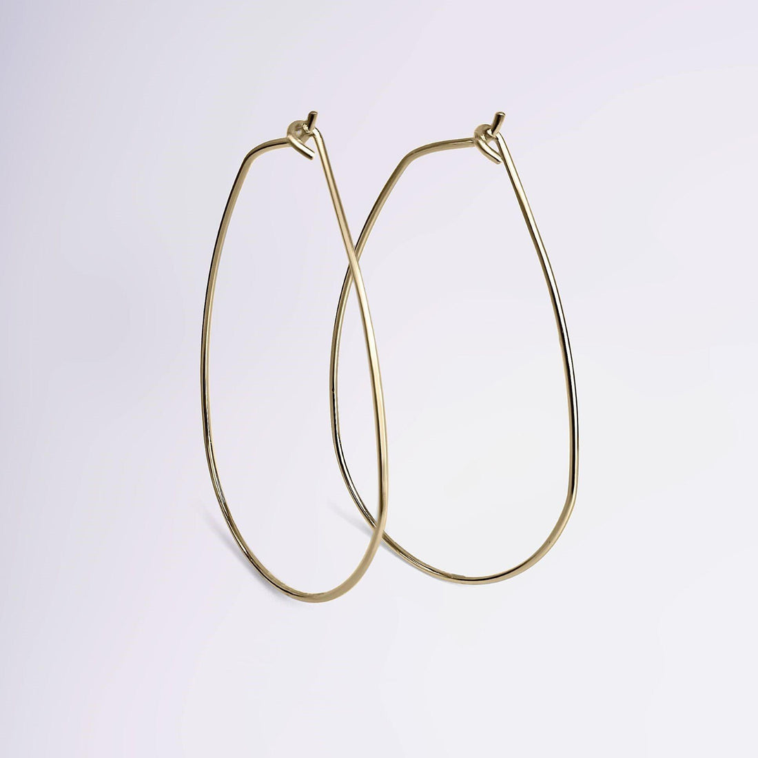 Boucles d’oreilles Florence en plaqué or 18 carats – créoles longues et élégantes – Jossepo