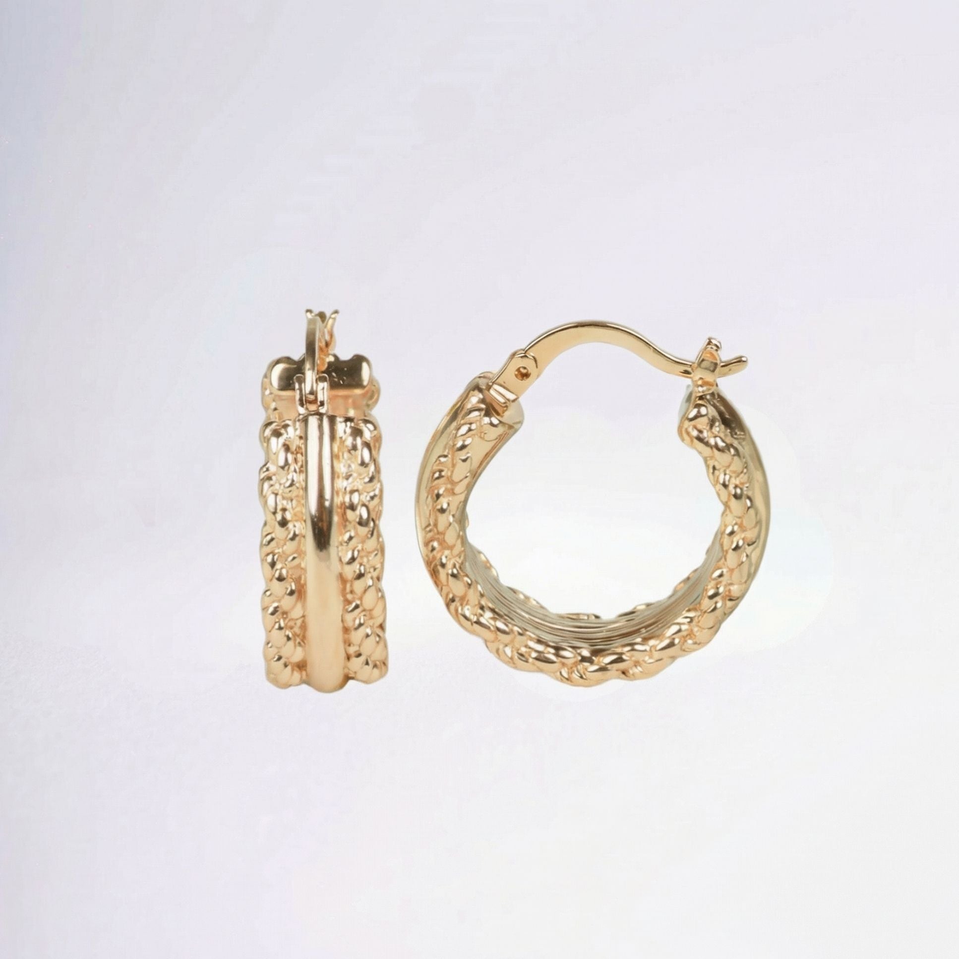 Boucles d’oreilles Carmela plaqué or 18 carats design élégant femme – Jossepo