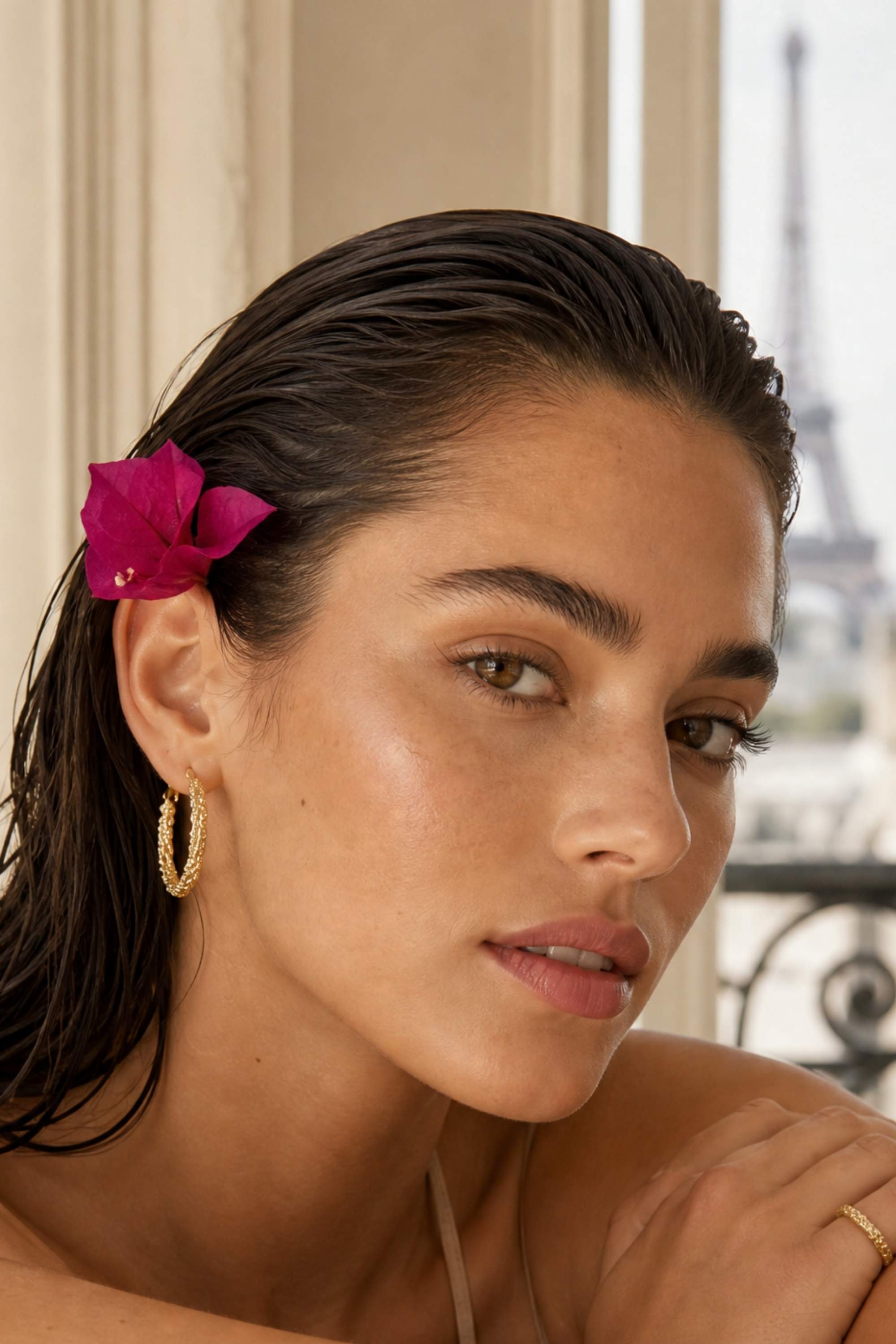 Boucles d’oreilles Léonore plaqué or 18 carats tendance femme – Jossepo