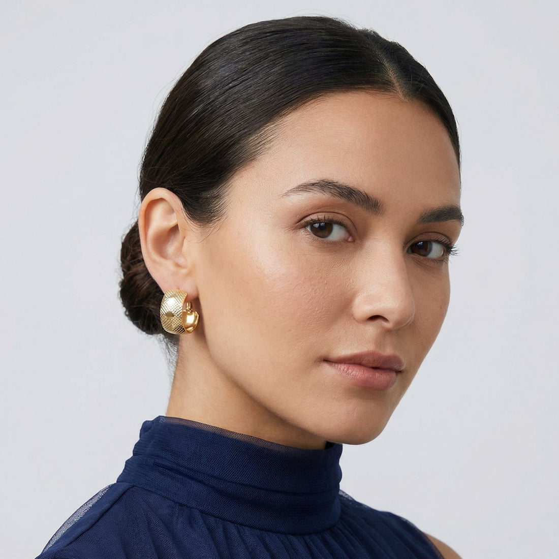 Boucles d’oreilles Paolo plaqué or 18 carats tendance femme – Jossepo