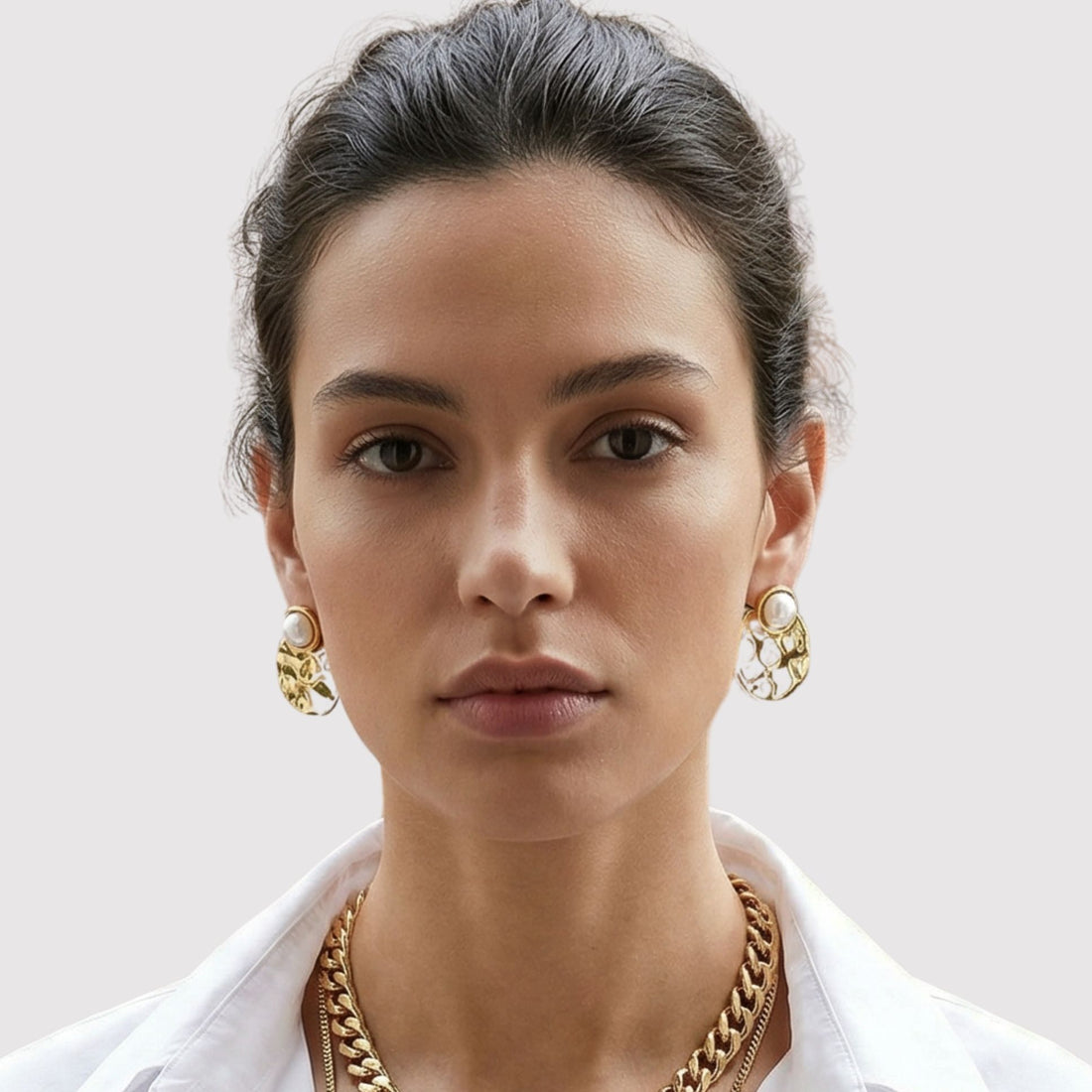 Boucles d’oreilles Raffaella plaqué or 18 carats tendance femme – Jossepo