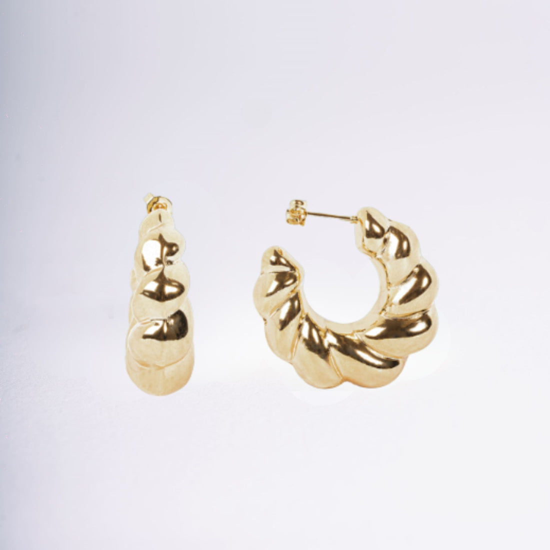 Boucles d’oreilles Giussepe en plaqué or 18 carats, design élégant et intemporel – Jossepo