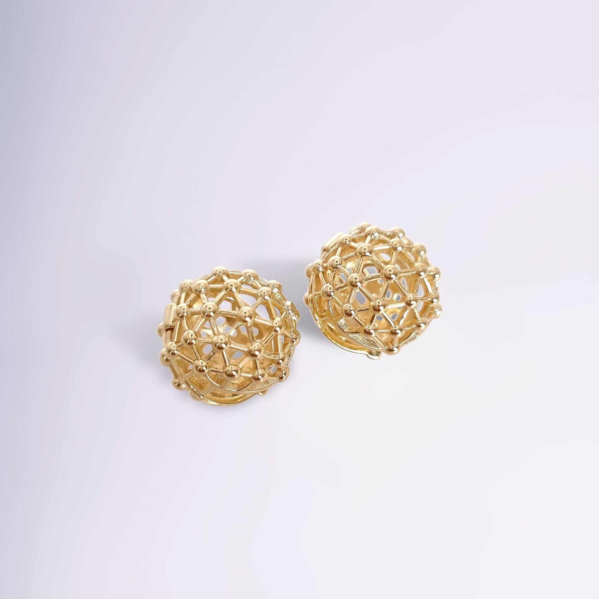 Boucles d’oreilles Joseph bijou doré moderne en plaqué or 18 carats – Jossepo