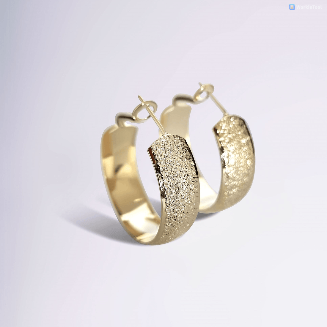 Boucles Margot créoles dorées en plaqué or 18 carats – Jossepo