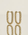 Boucles d’oreilles femme élégantes pour le quotidien Aranza en plaqué or 18 carats – Jossepo
