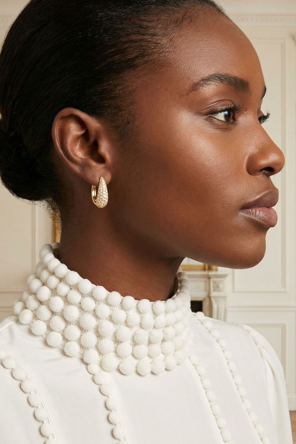 Bijou femme boucles d’oreilles Axelle en plaqué or 18 carats chic – Jossepo