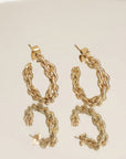 Boucles d’oreilles Carol en plaqué or 18 carats pour femme élégantes et raffinées – Jossepo