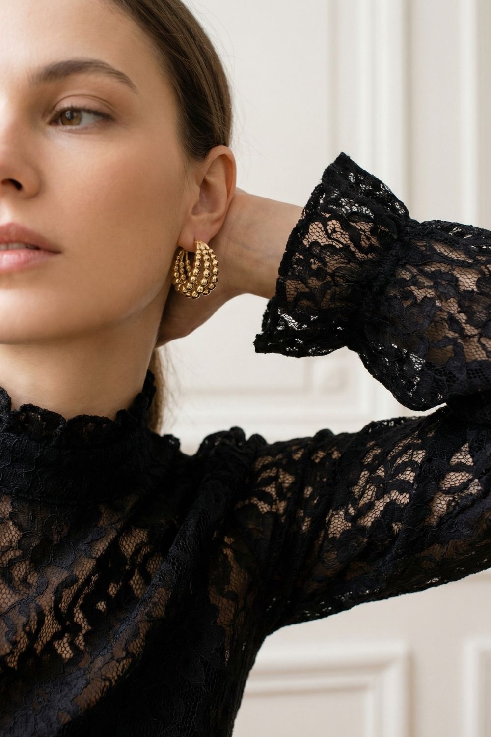 Bijou femme boucles d’oreilles Elisabetha en plaqué or 18 carats chic – Jossepo