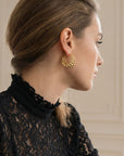 Boucles d’oreilles femme tendance Elisabetha en plaqué or 18 carats – Jossepo