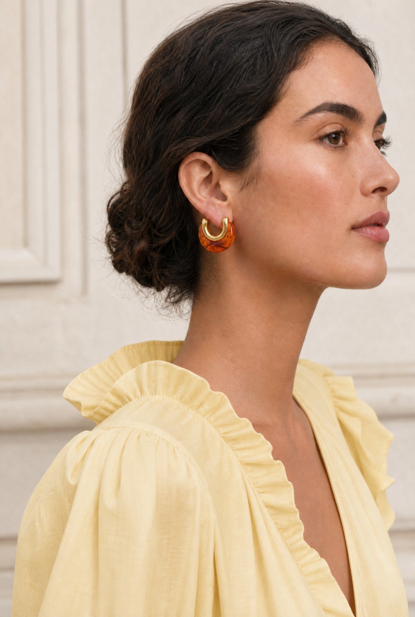 Boucles d’oreilles contemporaines Force couleur écaille – Jossepo