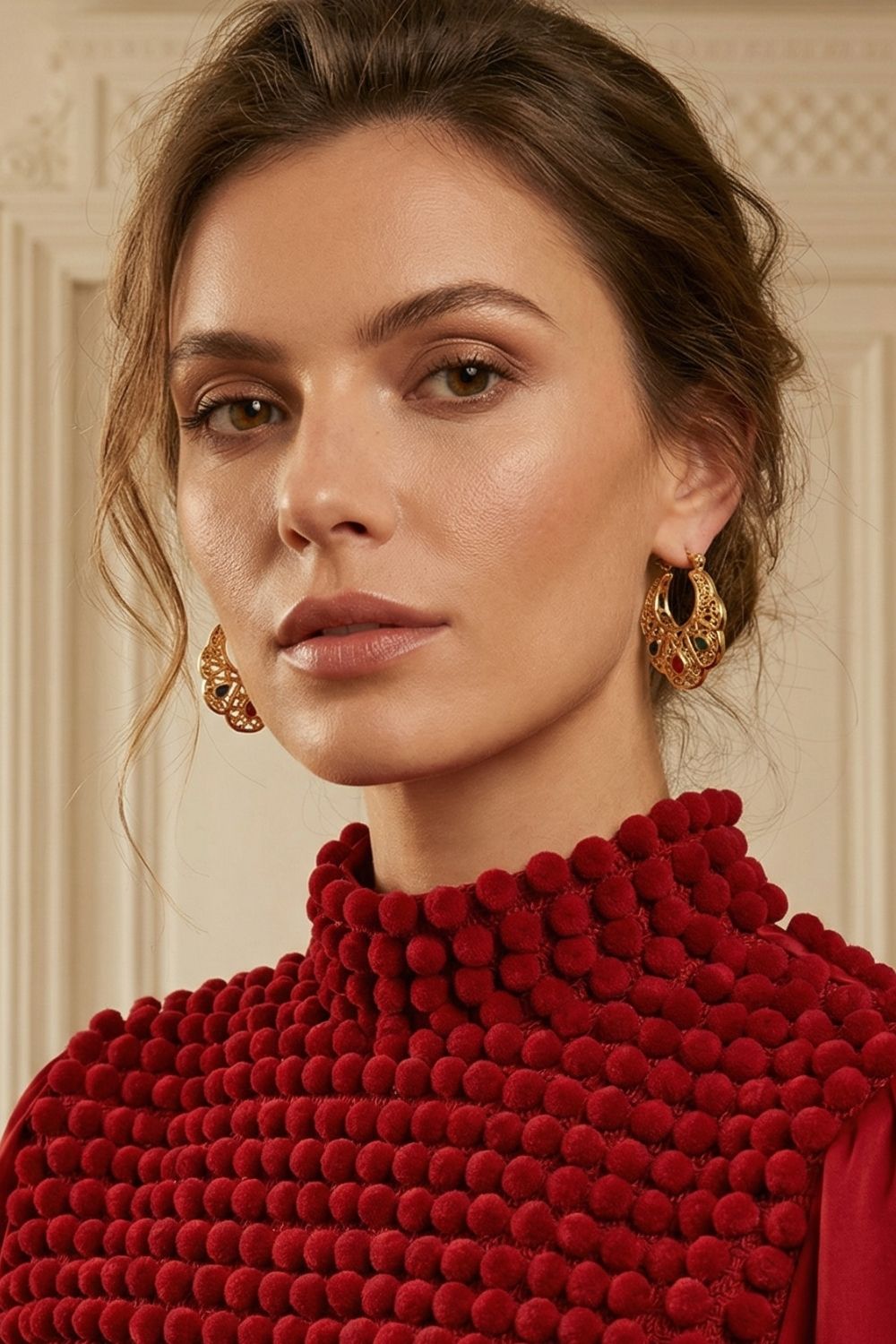 Bijou femme boucles d’oreilles Giovanni en plaqué or 18 carats chic – Jossepo
