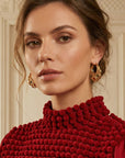 Bijou femme boucles d’oreilles Giovanni en plaqué or 18 carats chic – Jossepo