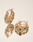 Boucles d’oreilles dorées femme Giovanni en plaqué or 18 carats élégantes – Jossepo
