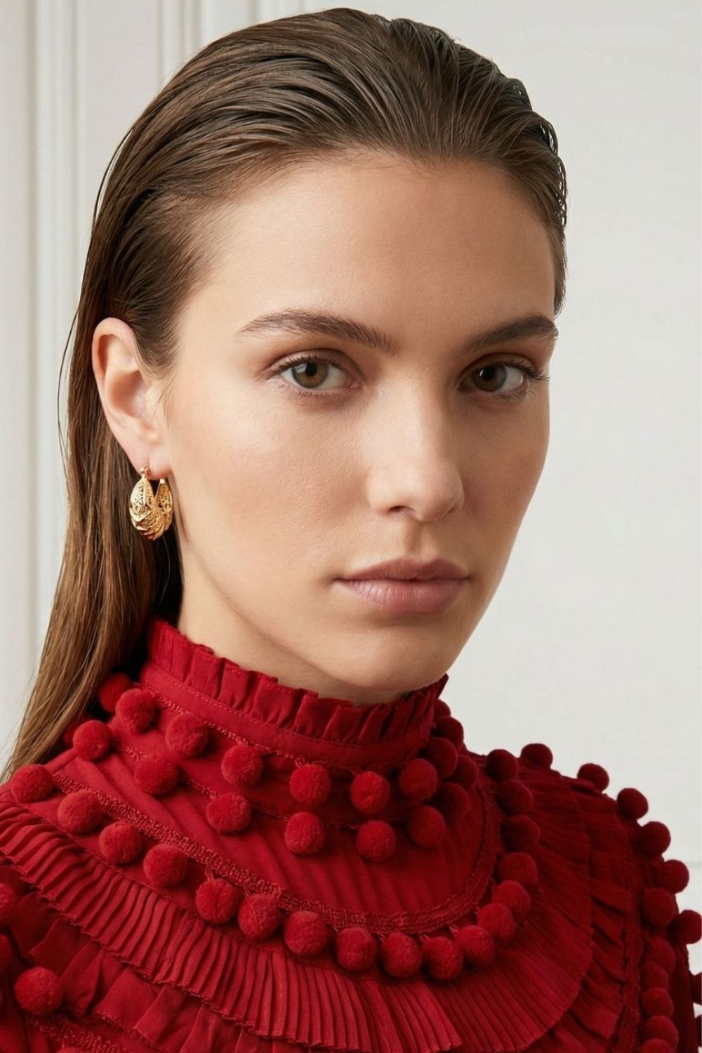 Bijou femme boucles d’oreilles Gisèle en plaqué or 18 carats chic – Jossepo