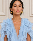 Boucles d’oreilles élégantes Joie en résine jaune – Jossepo