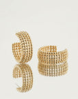 Boucles d’oreilles dorées femme Lorenza en plaqué or 18 carats élégantes – Jossepo