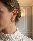 Boucles d’oreilles femme tendance Lorenza en plaqué or 18 carats – Jossepo